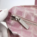 CHANEL New Travel line Tote Bag Pink Silver CC Auth 168739-10