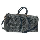 Christian Dior Trotter Canvas Boston Bag 2way Navy Gold Auth 168742SAV-1