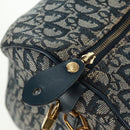 Christian Dior Trotter Canvas Boston Bag 2way Navy Gold Auth 168742SAV-19