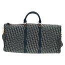 Christian Dior Trotter Canvas Boston Bag 2way Navy Gold Auth 168742SAV-2
