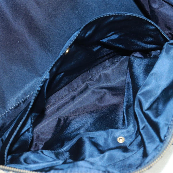 Christian Dior Trotter Canvas Boston Bag 2way Navy Gold Auth 168742SAV