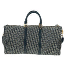 Christian Dior Trotter Canvas Boston Bag 2way Navy Gold Auth 168742SAV-3
