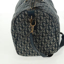 Christian Dior Trotter Canvas Boston Bag 2way Navy Gold Auth 168742SAV-5