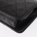CHANEL Matelasse Chain Shoulder Bag Lamb Skin Black Gold CC Auth 168744-17