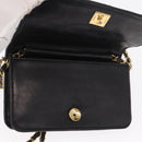 CHANEL Matelasse Chain Shoulder Bag Lamb Skin Black Gold CC Auth 168744-20
