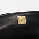 CHANEL Matelasse Chain Shoulder Bag Lamb Skin Black Gold CC Auth 168744-10