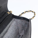 CHANEL Matelasse Chain Shoulder Bag Lamb Skin Black Gold CC Auth 168744-21