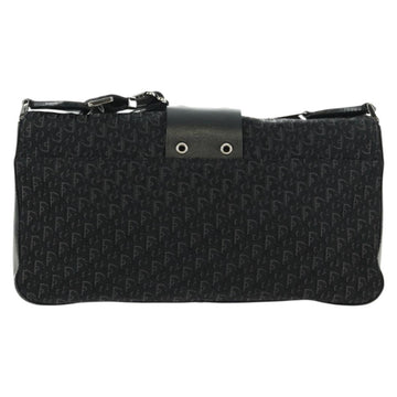Christian Dior Trotter Canvas Street Chic Shoulder Bag Black Silver Auth 168745V - 0