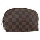 LOUIS VUITTON Damier Ebene Pochette Cosmetic PM Pouch N47516 LV Auth 168750-1