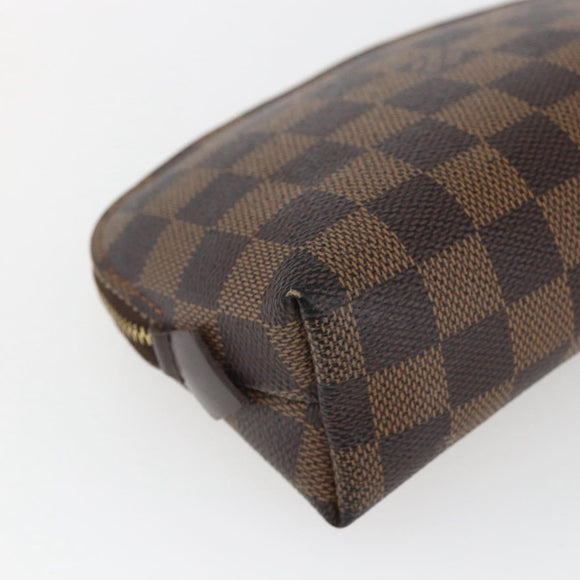 LOUIS VUITTON Damier Ebene Pochette Cosmetic PM Pouch N47516 LV Auth 168750