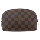 LOUIS VUITTON Damier Ebene Pochette Cosmetic PM Pouch N47516 LV Auth 168750-2