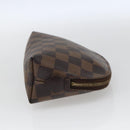 LOUIS VUITTON Damier Ebene Pochette Cosmetic PM Pouch N47516 LV Auth 168750-4
