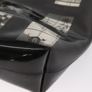 CHANEL Window Line Chain Tote Bag Vinyl Black CC Auth 168757-16