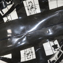 CHANEL Window Line Chain Tote Bag Vinyl Black CC Auth 168757-11