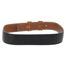 HERMES H Constance Reversible Belt Leather 28.7"" Black Auth 168764-2