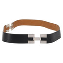 HERMES Belt Leather 29.5"" Black Auth 168765-1