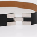 HERMES Belt Leather 29.5"" Black Auth 168765-5
