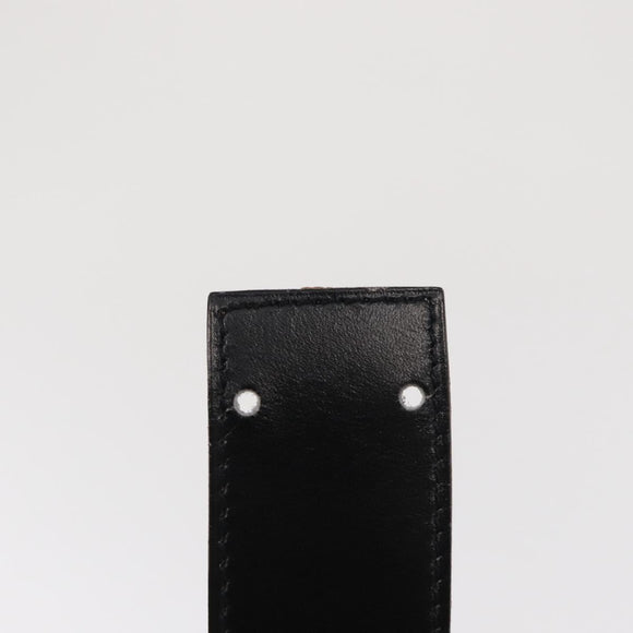 HERMES Belt Leather 29.5"" Black Auth 168765