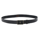 SAINT LAURENT Belt Leather 40.2"" Black Auth 168784-1