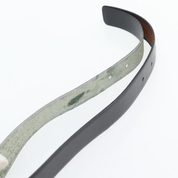 SAINT LAURENT Belt Leather 40.2"" Black Auth 168784