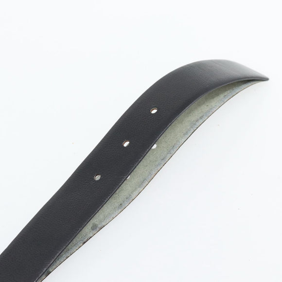 SAINT LAURENT Belt Leather 40.2"" Black Auth 168784