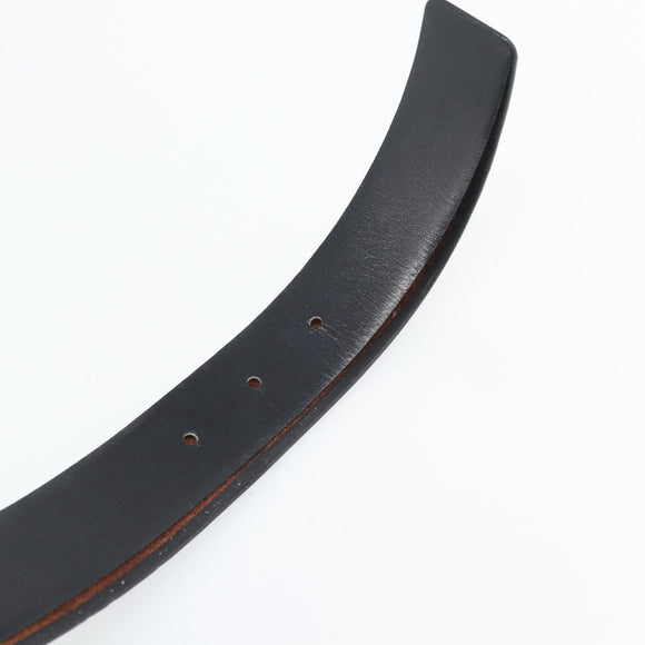SAINT LAURENT Belt Leather 40.2"" Black Auth 168784