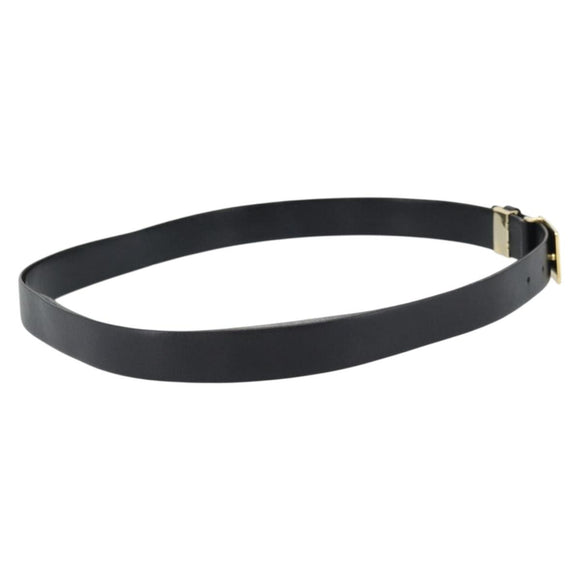 SAINT LAURENT Belt Leather 40.2"" Black Auth 168784