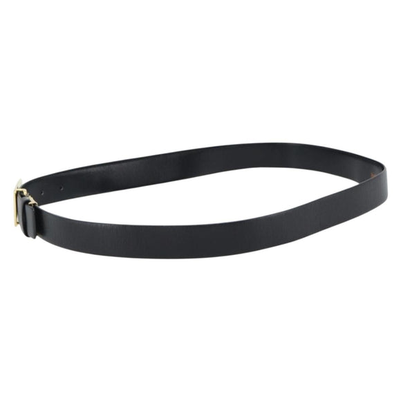 SAINT LAURENT Belt Leather 40.2"" Black Auth 168784