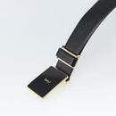 SAINT LAURENT Belt Leather 40.2"" Black Auth 168784-5