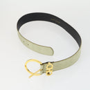 Salvatore Ferragamo Gucci buckle Belt Leather Suede 5 Set Beige Auth 168787-12
