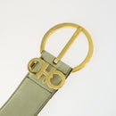 Salvatore Ferragamo Gucci buckle Belt Leather Suede 5 Set Beige Auth 168787-14