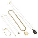 GIVENCHY Necklace metal 5 Set Gold Tone Auth 168788-1