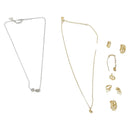 Christian Dior Necklace metal 7 Set Gold Silver Auth 168789-1