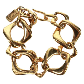 SAINT LAURENT Bracelet metal Gold Tone Auth 168794V