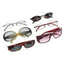 Christian Dior Gucci Glasses Sunglasses metal plastic 6 Set Brown Auth 168796-1