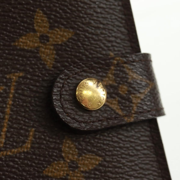 LOUIS VUITTON Monogram Agenda PM Day Planner Cover R20005 LV Auth 168808V