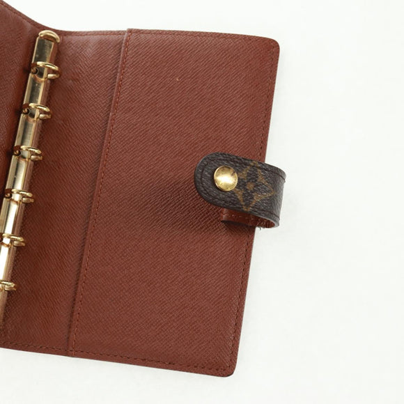 LOUIS VUITTON Monogram Agenda PM Day Planner Cover R20005 LV Auth 168808V