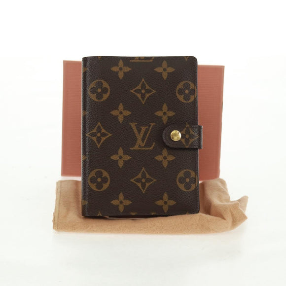 LOUIS VUITTON Monogram Agenda PM Day Planner Cover R20005 LV Auth 168808V