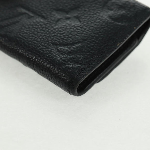 LOUIS VUITTON Monogram Empreinte Multicles 6 Key Case Black M64421 Auth 168814V