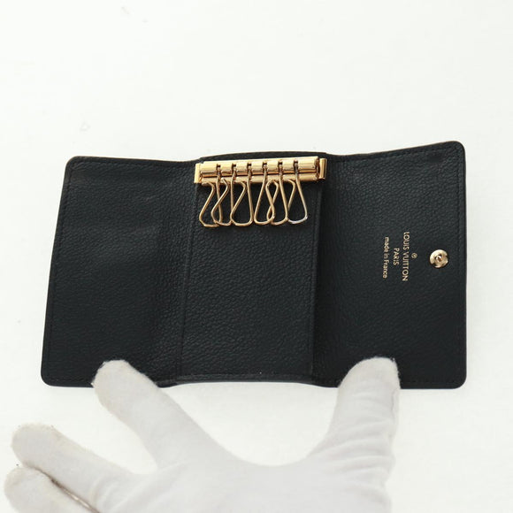 LOUIS VUITTON Monogram Empreinte Multicles 6 Key Case Black M64421 Auth 168814V