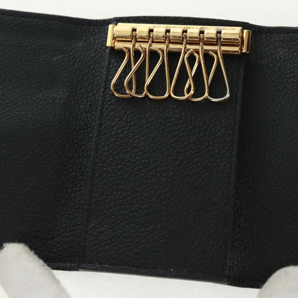 LOUIS VUITTON Monogram Empreinte Multicles 6 Key Case Black M64421 Auth 168814V