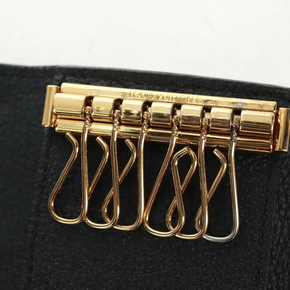 LOUIS VUITTON Monogram Empreinte Multicles 6 Key Case Black M64421 Auth 168814V