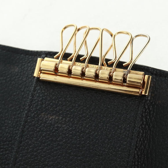 LOUIS VUITTON Monogram Empreinte Multicles 6 Key Case Black M64421 Auth 168814V