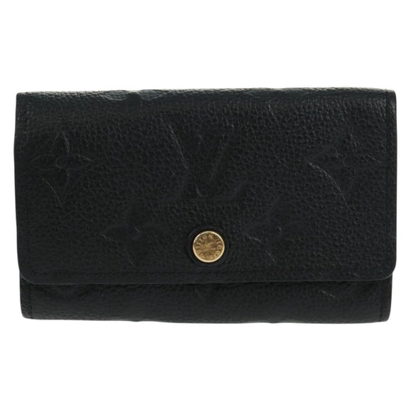 LOUIS VUITTON Monogram Empreinte Multicles 6 Key Case Black M64421 Auth 168814V