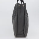 HERMES Fourre Tout MM Hand Bag Canvas Gray Silver Auth 168815-3