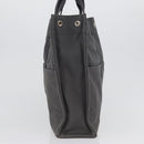 HERMES Fourre Tout MM Hand Bag Canvas Gray Silver Auth 168815-4