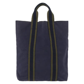 HERMES Fourre Tout Cabass Hand Bag Canvas Navy Auth 168818 - 0