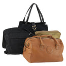 GIVENCHY Saint Laurent Bag Leather Canvas 4 Set Beige Black Brown Auth 168821-1