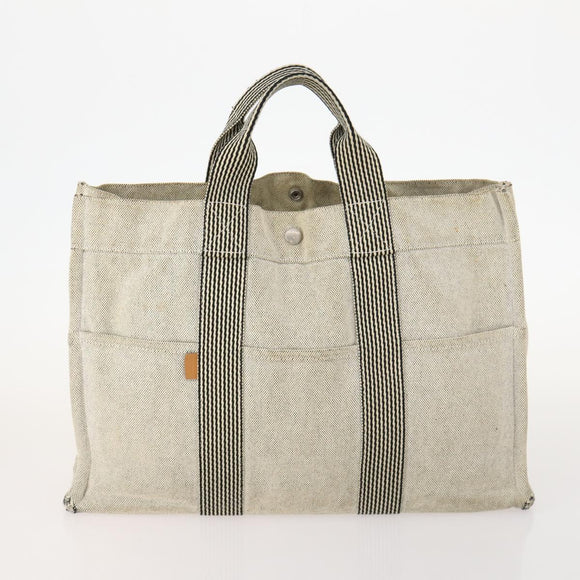 HERMES PRADA Chanel Hand Bag Leather Canvas Nylon 3 Set Beige Auth 168823