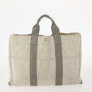 HERMES PRADA Chanel Hand Bag Leather Canvas Nylon 3 Set Beige Auth 168823-3